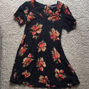 TOPSHOP Petite Floral Tea Dress